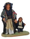 Donna con bambino serie 12 cm altezza, serie, terracotta