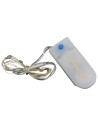 10 warm white micro LEDs with plays of light and batteries included