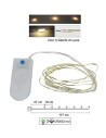 10 Micro led bianco caldo con giochi di luce e pile incluse