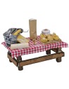 Tavolo con pasta fresca cm 9,8x5,6x4 h Mondo Presepi