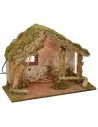 Capanna per presepe illuminata cm 50x24x36 h Mondo Presepi