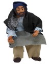 Seated man 15 cm with arm up-down