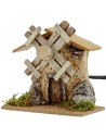 Mulino a vento funzionante per presepe cm 12x7x11,5 h. Mondo