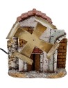 Mulino a vento funzionante per presepe cm 15x6,5x16 h. Mondo