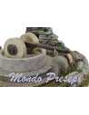 Scena con asino e macina in movimento - accessori per presepe