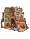 Borgo napoletano illuminato con mulino stile '700 cm 60x40,5x64
