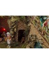 Presepe completo con statue, cascata, mulino, fuoco e luci