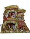 Presepe con statue in movimento cm 57x37x50 h Mondo Presepi