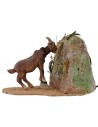 Capra marrone che mangia serie 30 cm in movimento per statue di