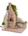 Rudere stuccato con forno funzionante per presepe cm 15x12x20 h