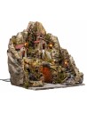 Presepe illuminato con ruscello e lunga scalinata 35x30x40h