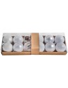 Set 12 palline bianche ø 6 cm per albero di Natale per presepe