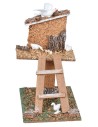 Pollaio a due livelli con scala e anatre per presepe Mondo