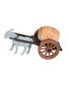 Carro piccolo con botte - Asino al traino - Cod. WS01B Mondo