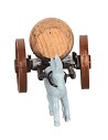 Carro piccolo con botte - Asino al traino - Cod. WS01B Mondo