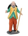 Pastore 10 cm con bastone e cappello per presepe Mondo Presepi