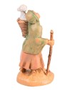Ragazza con agnello nella gerla 6,5 cm Fontanini per presepe