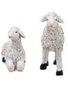 Gesù con pecorelle 10 cm in resina statuine pasquali per