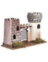 Castello con due torri unite da arco con cancello cm 19x9x13 h