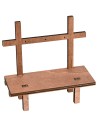 Bancarella in legno con traversa orizzontale cm 12,5x5,2x12,5 h
