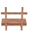 Bancarella in legno con traversa orizzontale cm 12,5x5,2x12,5 h