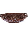 Cesto in vimini scuro cm 52x38x12 h. Mondo Presepi