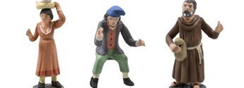 Stile Napoletano 10 cm in terracotta dipinta